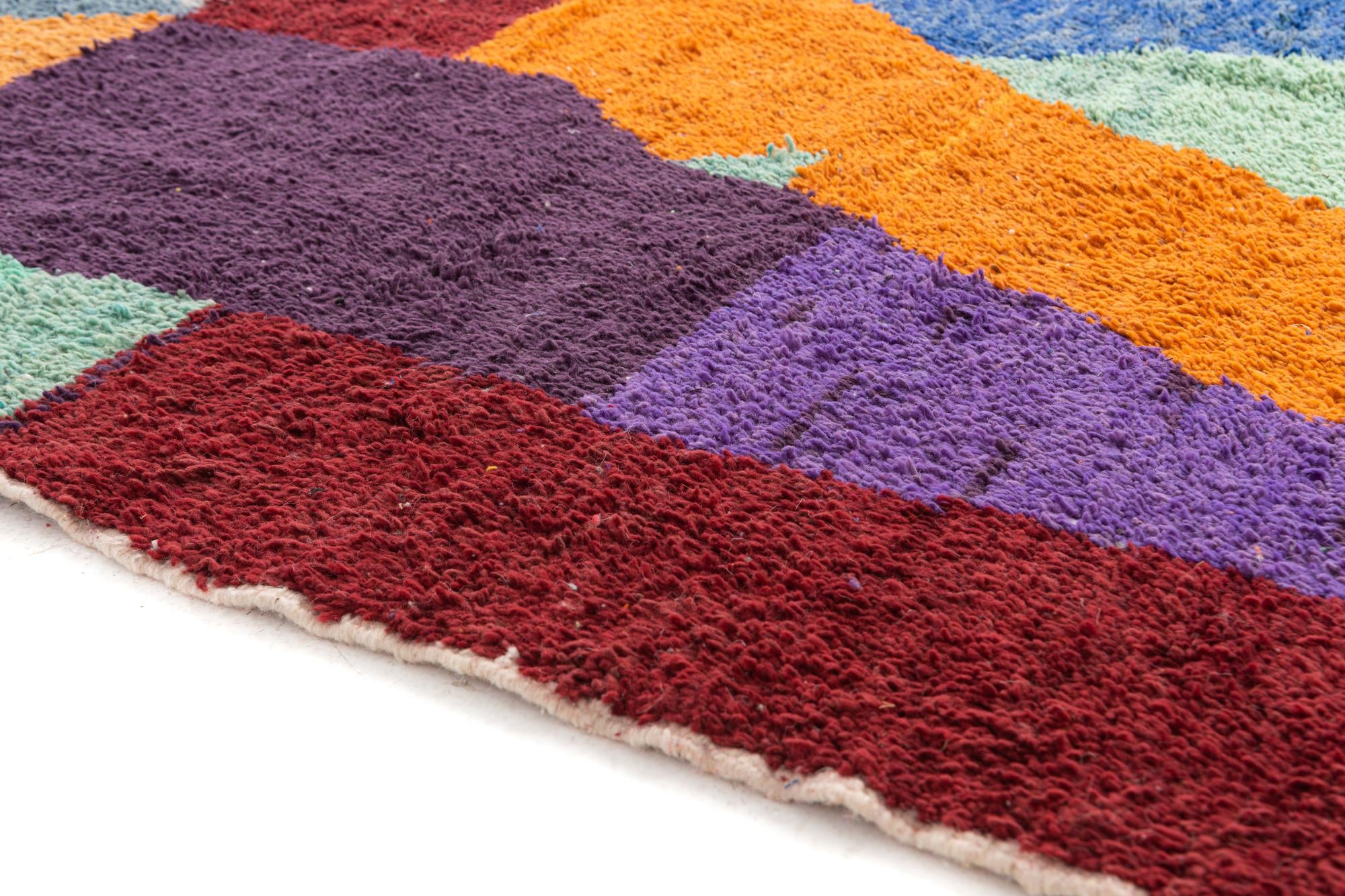 6' 6 x 9' 6 Hand Knotted Moroccan Wool Rug