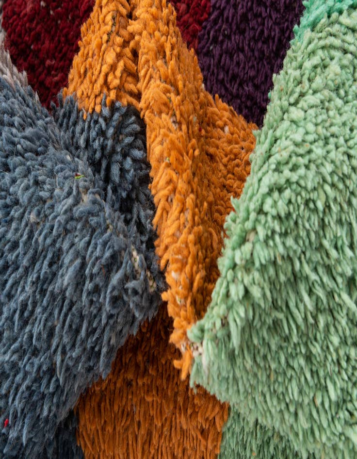 Detail image of 6' 6 x 9' 6  Hand Knotted Moroccan Wool Rug