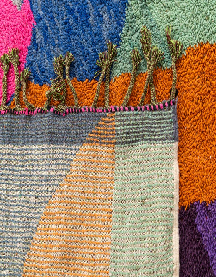 Detail image of 6' 6 x 9' 6  Hand Knotted Moroccan Wool Rug