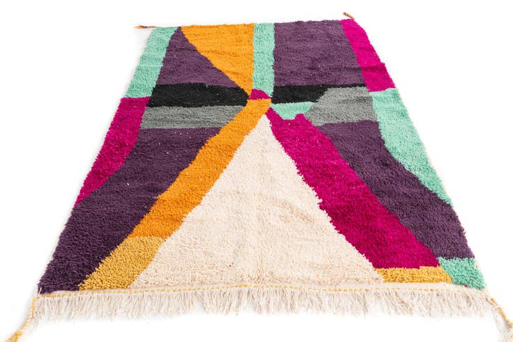 Detail image of 5' 3 x 7' 8 Hand Knotted Moroccan Wool Rug
