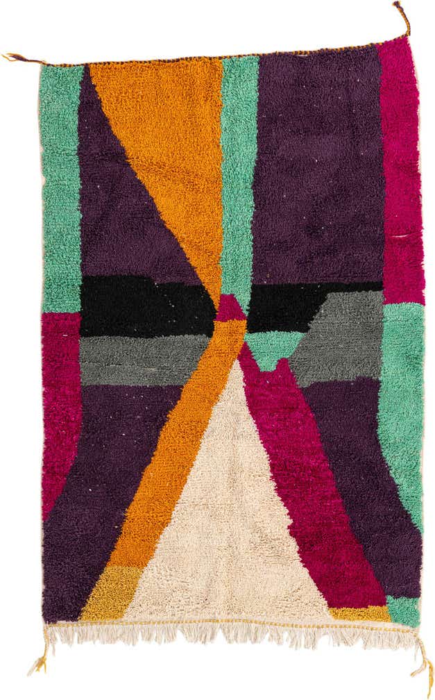 5' 3 x 7' 8 Hand Knotted Moroccan Wool Rug