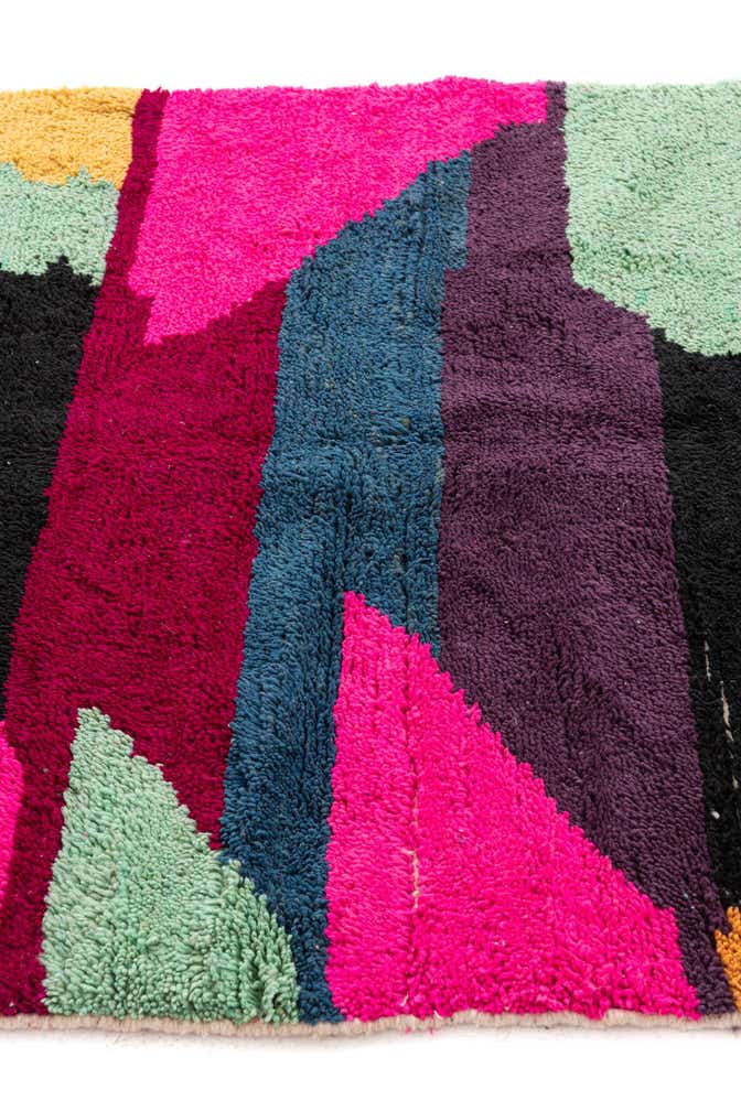 4' 9 x 8' Hand Knotted Moroccan Wool Rug