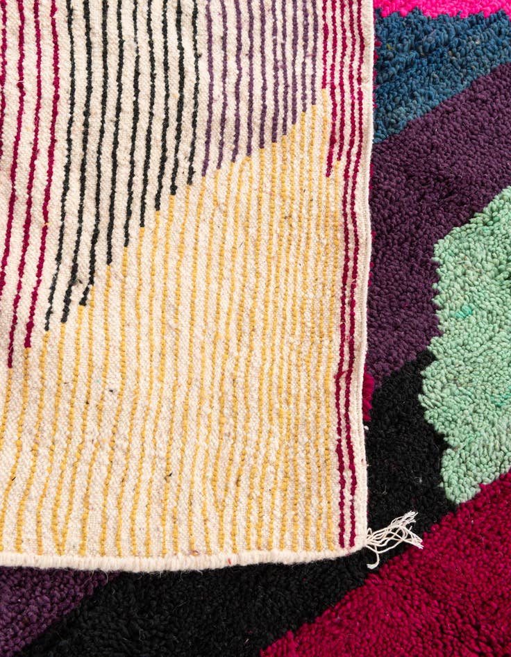 Detail image of 4' 9 x 8'  Hand Knotted Moroccan Wool Rug