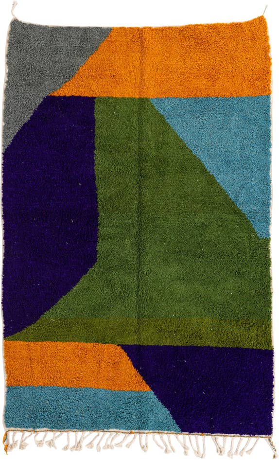 Detail image of 5' 4 x 7' 10 Hand Knotted Moroccan Wool Rug