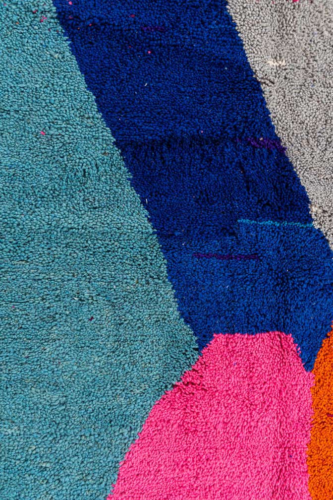 4' 10 x 8' Hand Knotted Moroccan Wool Rug