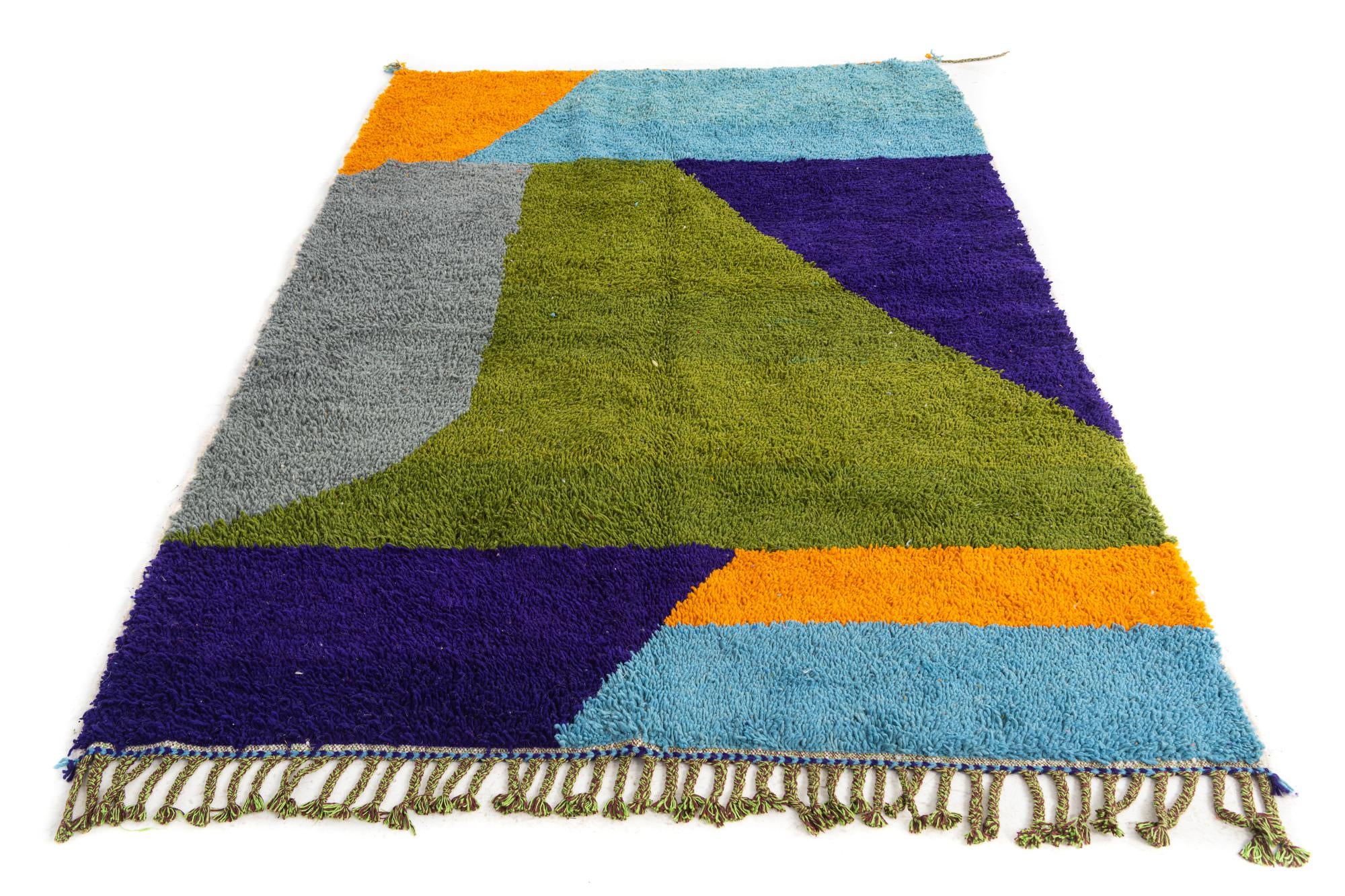 5' 2 x 7' 2 Hand Knotted Moroccan Wool Rug