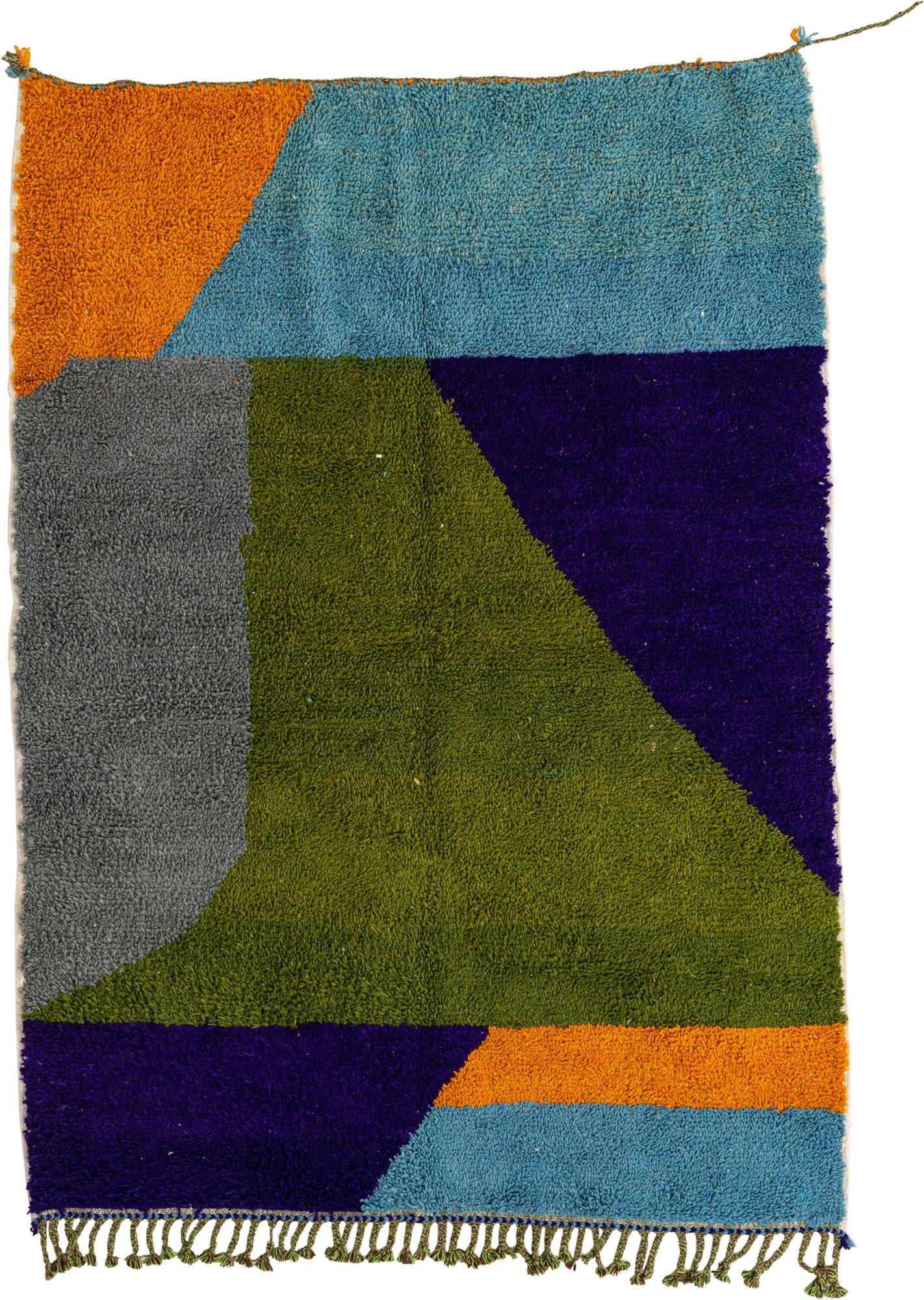 5' 2 x 7' 2 Hand Knotted Moroccan Wool Rug