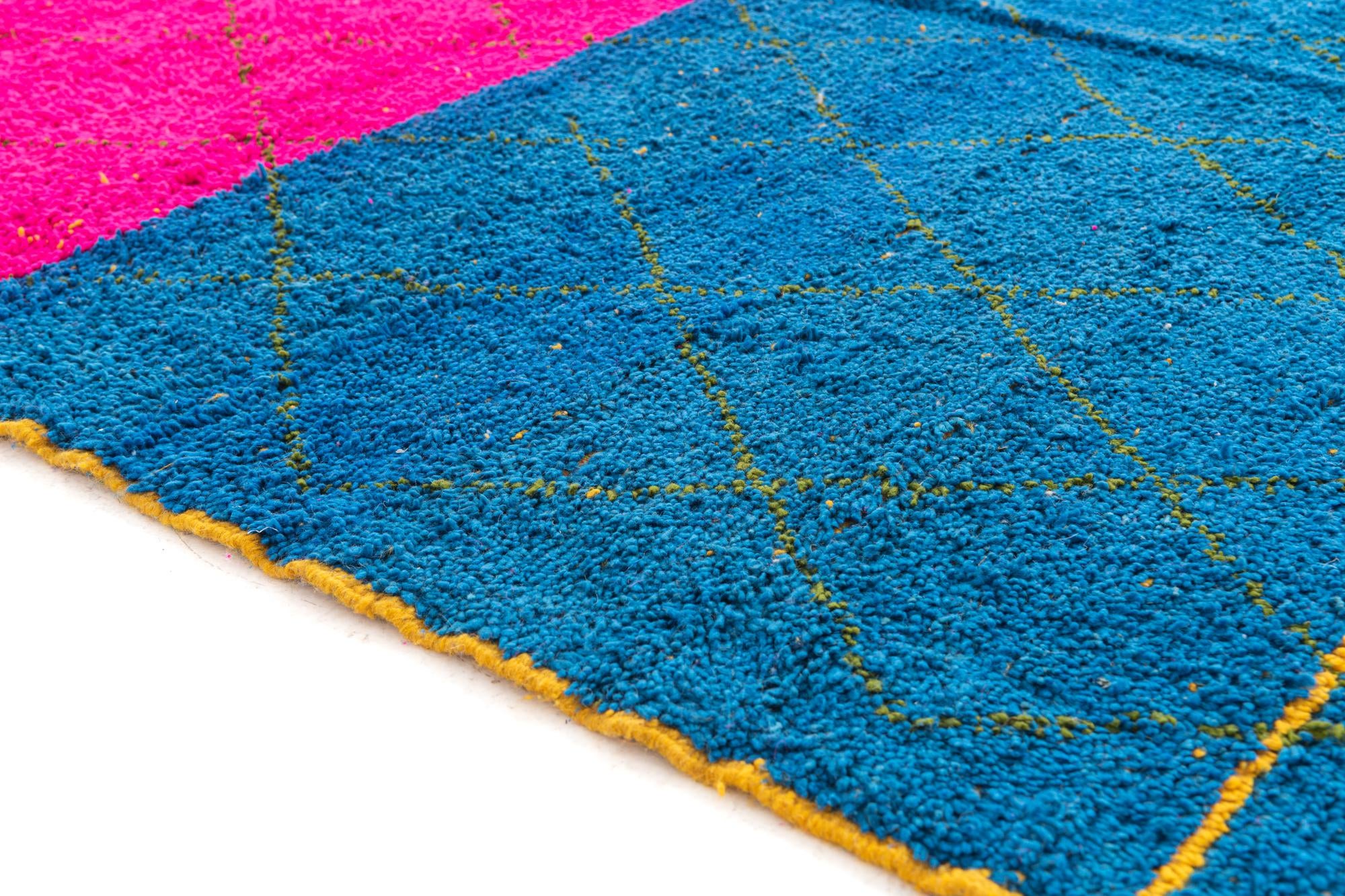 6' 10 x 9' 7 Hand Knotted Moroccan Wool Rug