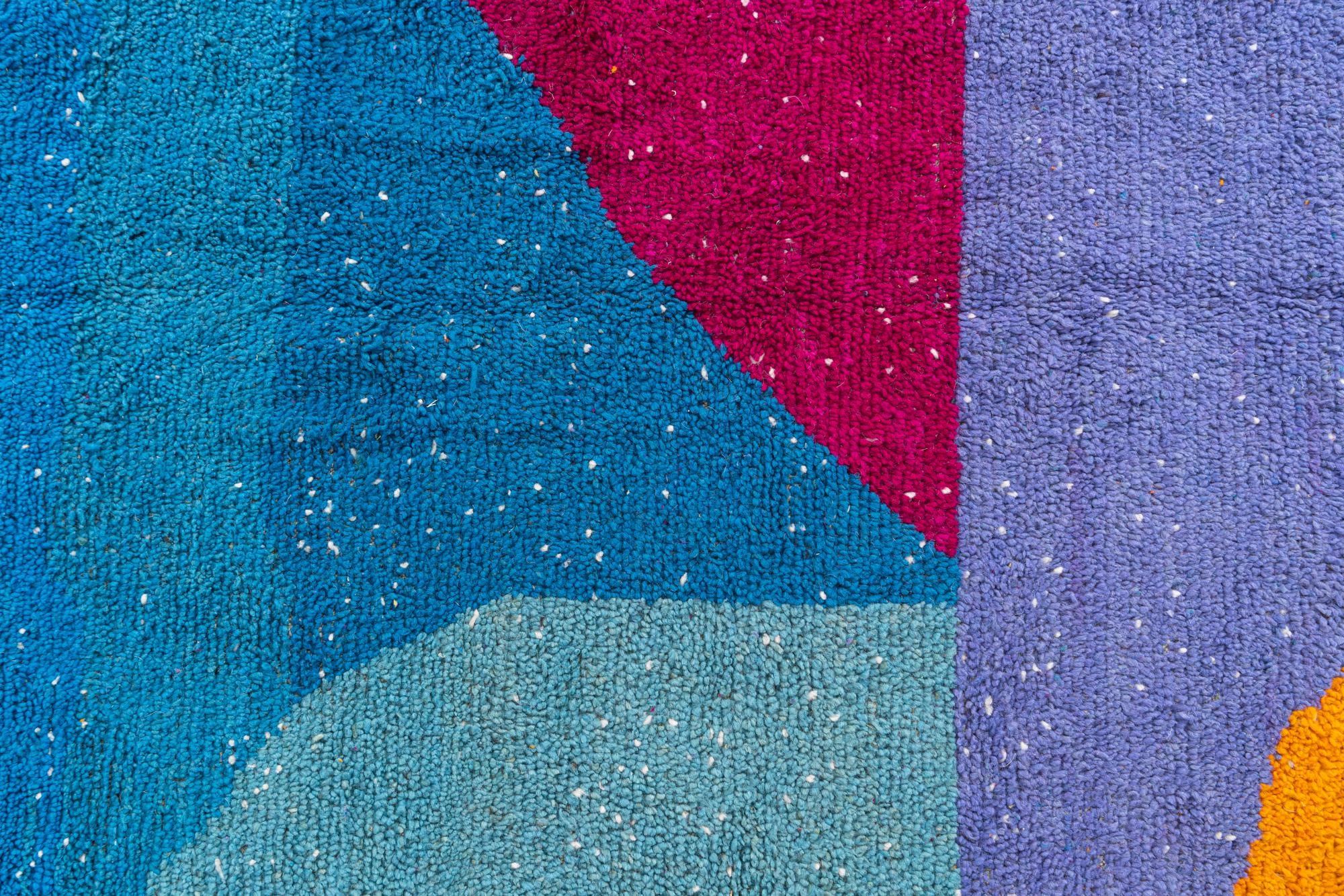5' 7 x 8' Hand Knotted Moroccan Wool Rug