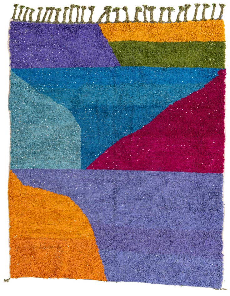 Detail image of 5' 7 x 8' Hand Knotted Moroccan Wool Rug