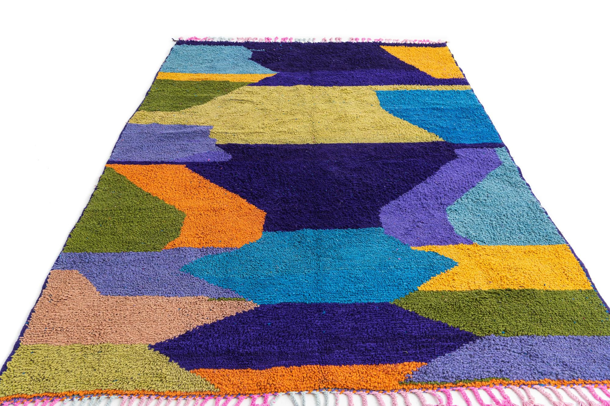 6' 10 x 9' 10 Hand Knotted Moroccan Wool Rug