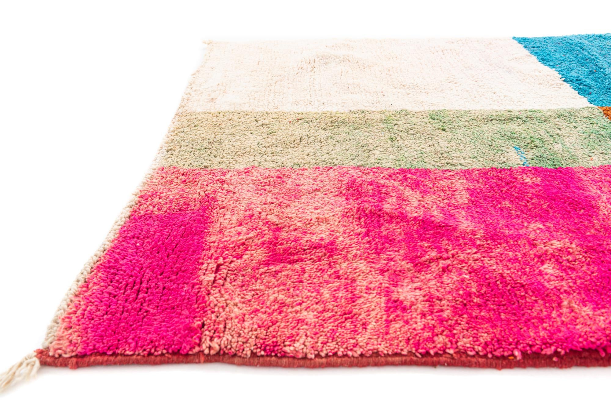 5' 2 x 7' 8 Hand Knotted Moroccan Wool Rug