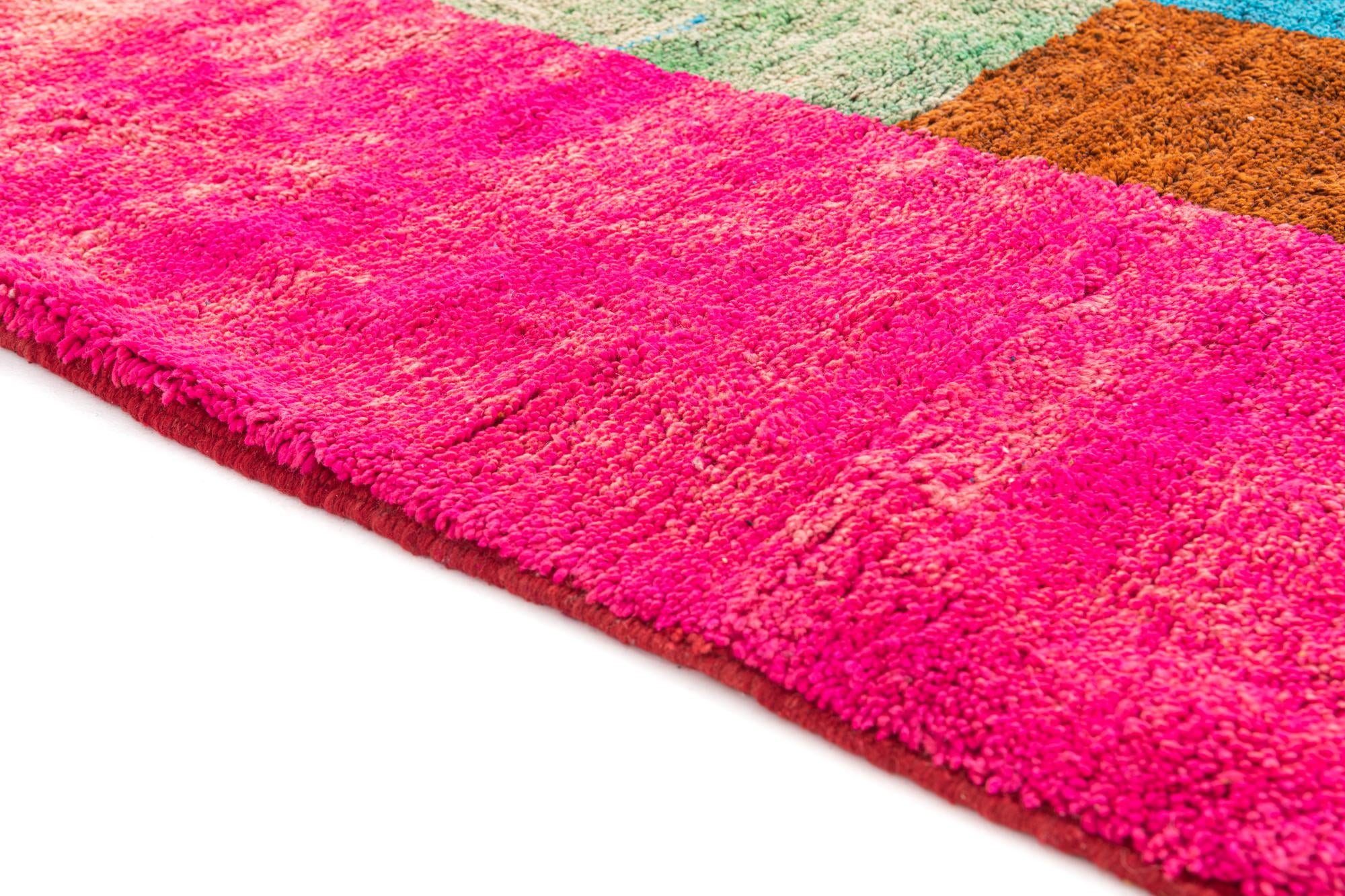 5' 2 x 7' 8 Hand Knotted Moroccan Wool Rug