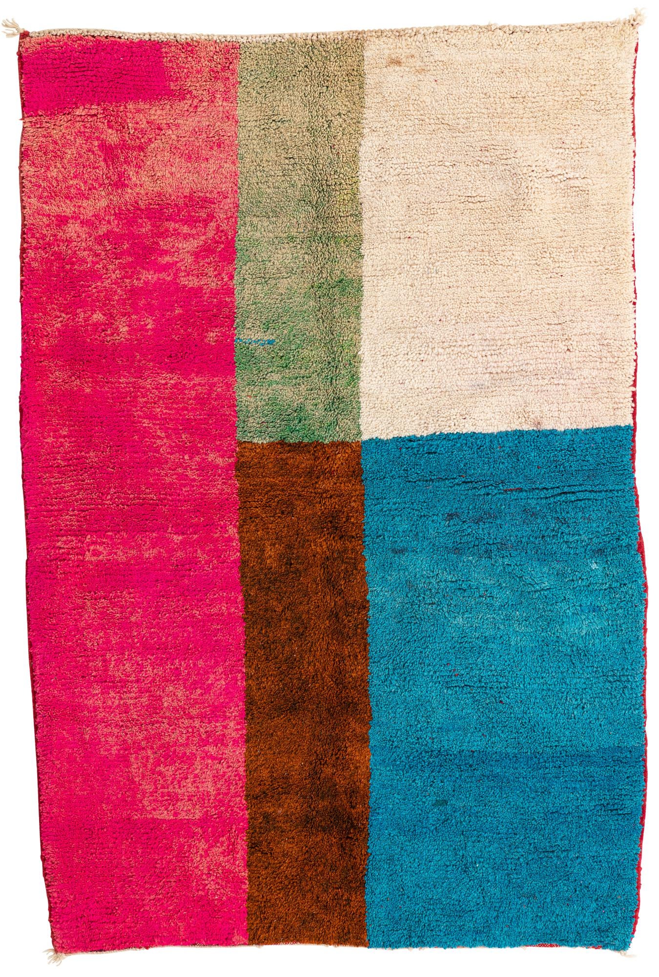 5' 2 x 7' 8 Hand Knotted Moroccan Wool Rug