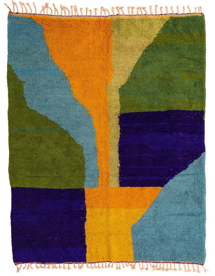 Detail image of 7' 5 x 9' 10 Hand Knotted Moroccan Wool Rug