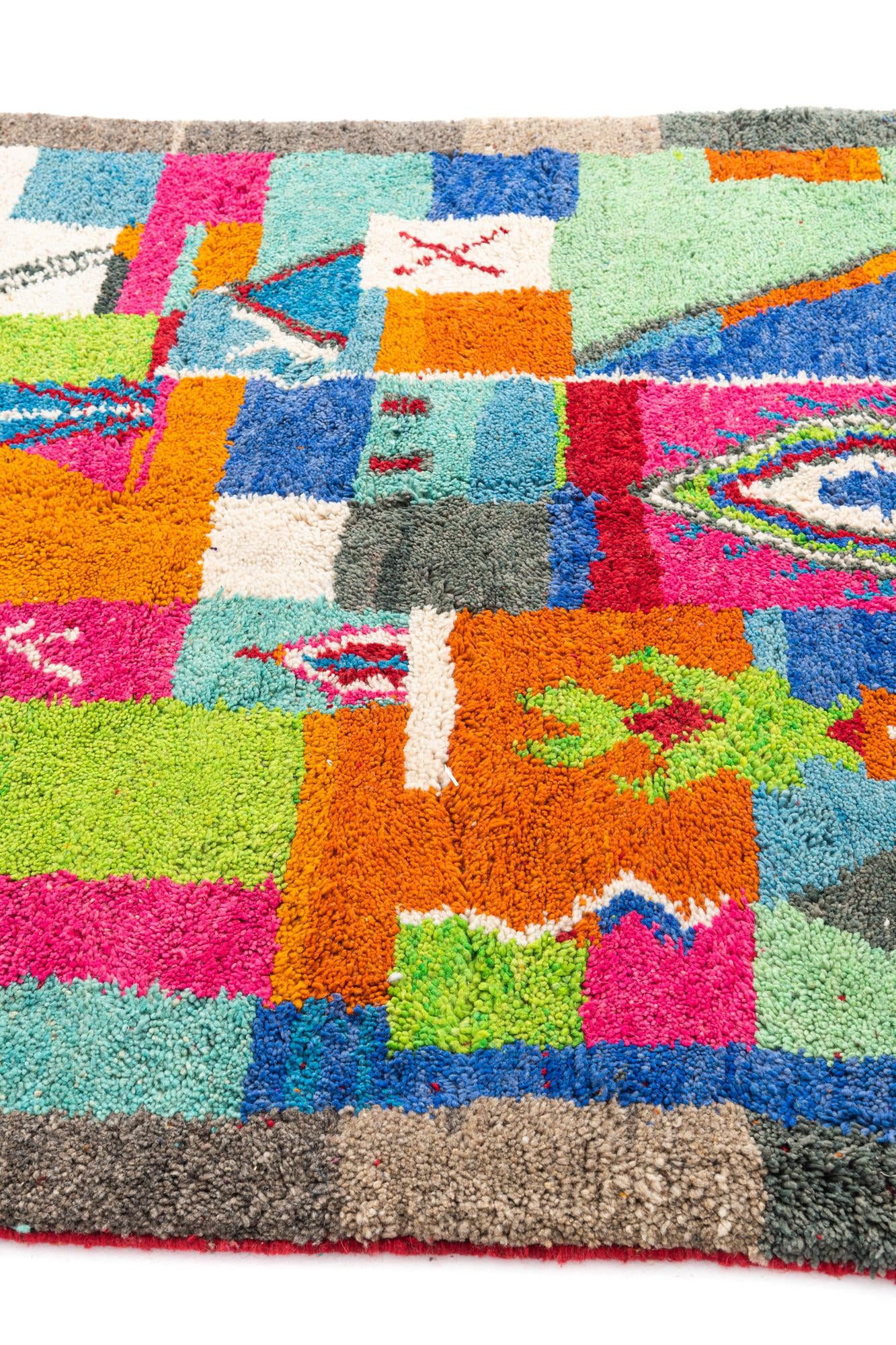 5' 2 x 8' 2 Hand Knotted Moroccan Wool Rug