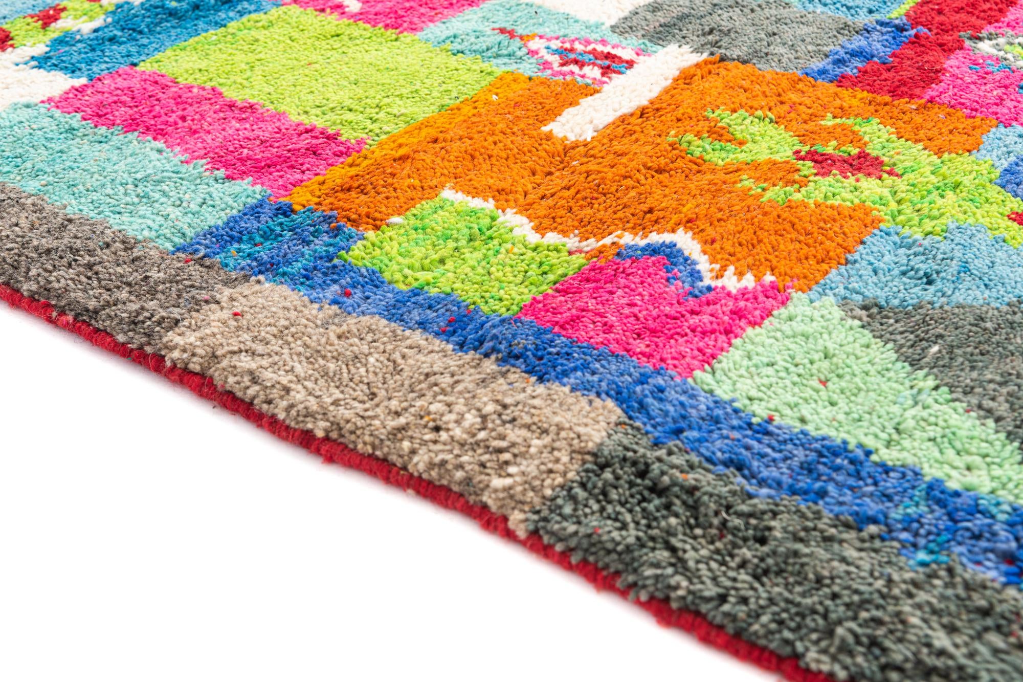 5' 2 x 8' 2 Hand Knotted Moroccan Wool Rug