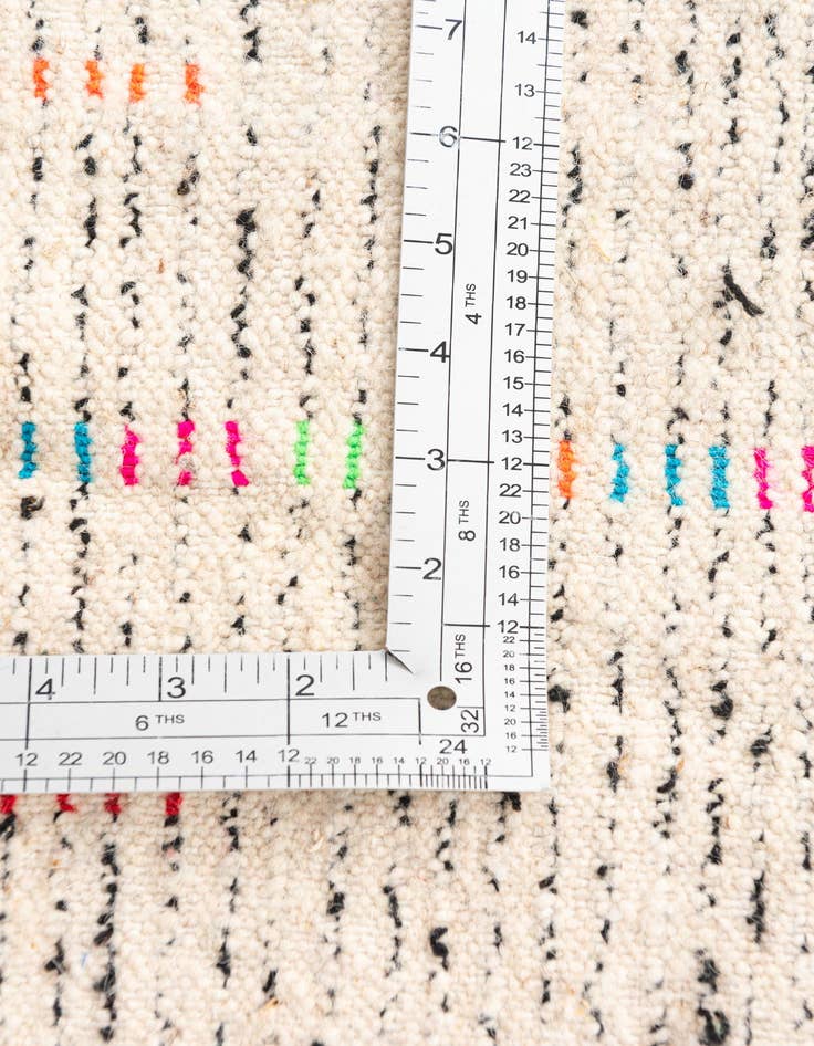 Detail image of 3' 4 x 4' 10  Hand Knotted Moroccan Wool Rug