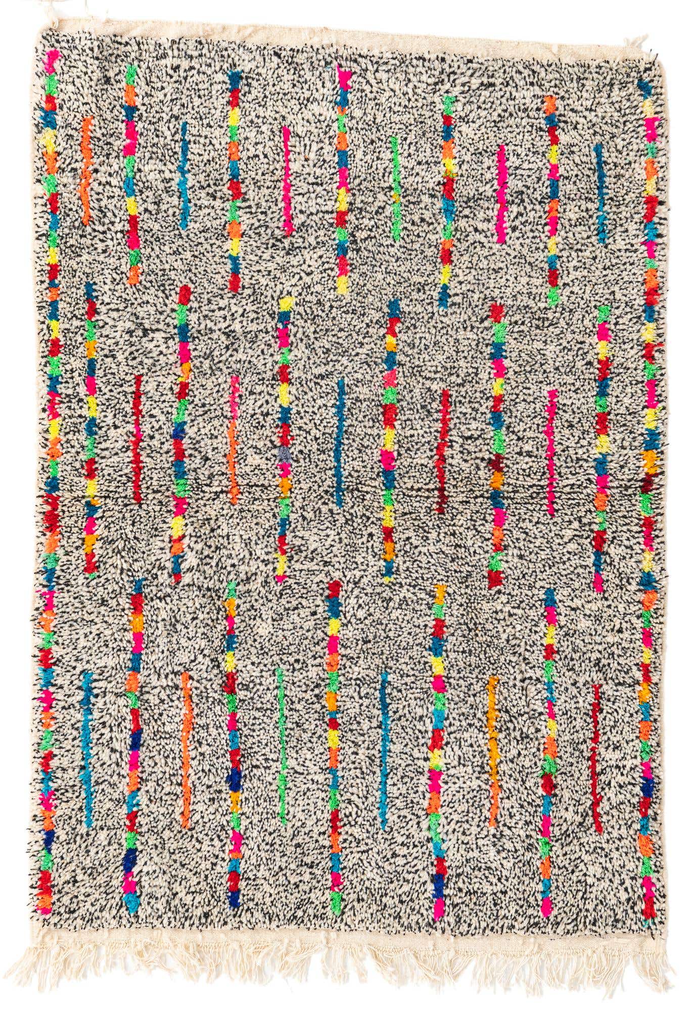 3' 4 x 4' 10 Hand Knotted Moroccan Wool Rug