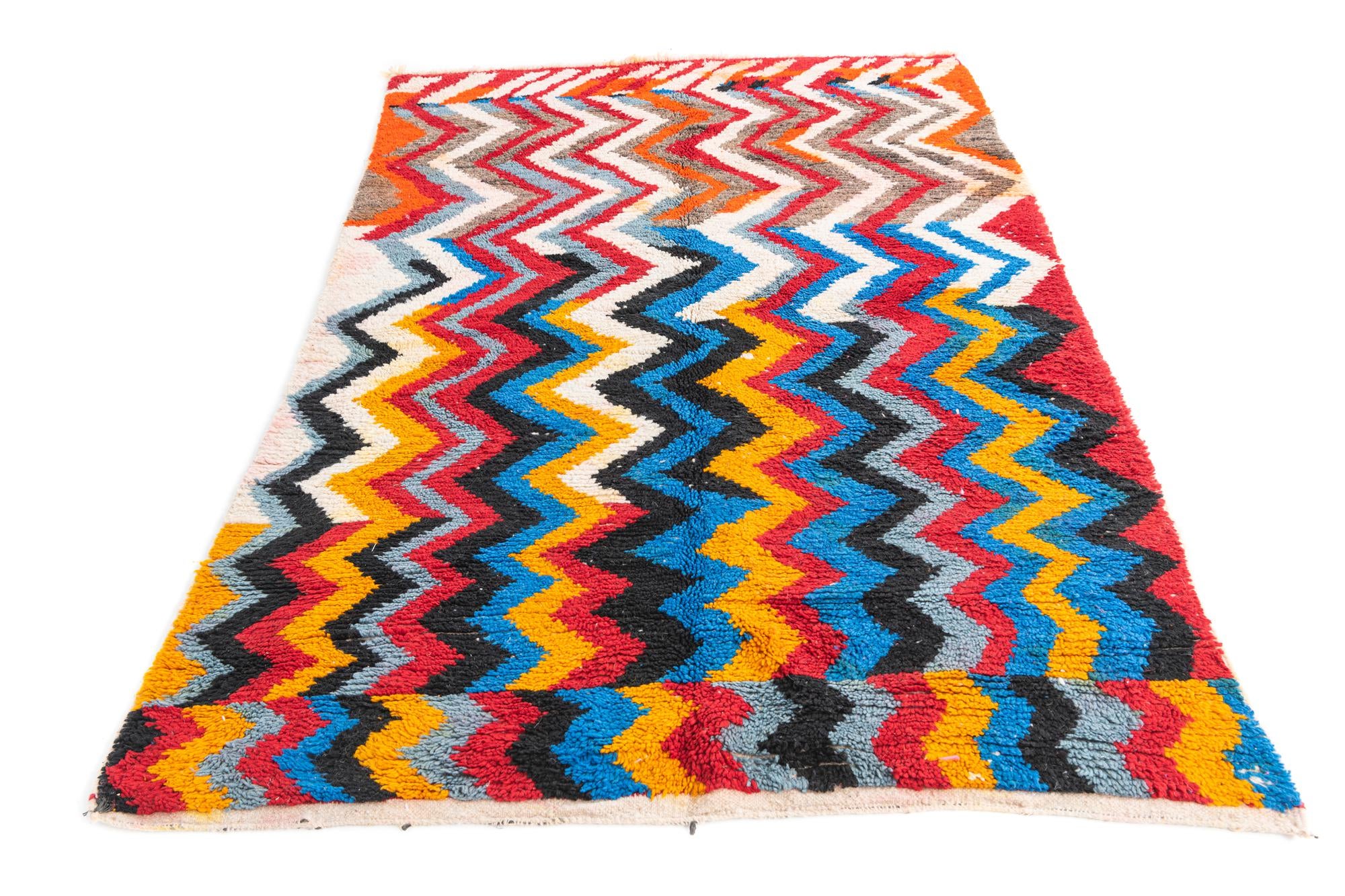 5' 5 x 7' 7 Hand Knotted Moroccan Wool Rug