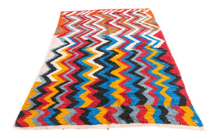 Detail image of 5' 5 x 7' 7 Hand Knotted Moroccan Wool Rug