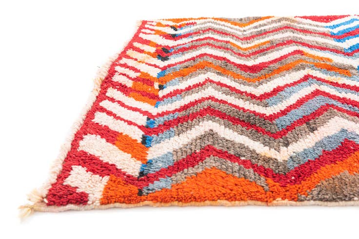 Detail image of 5' 5 x 7' 7 Hand Knotted Moroccan Wool Rug