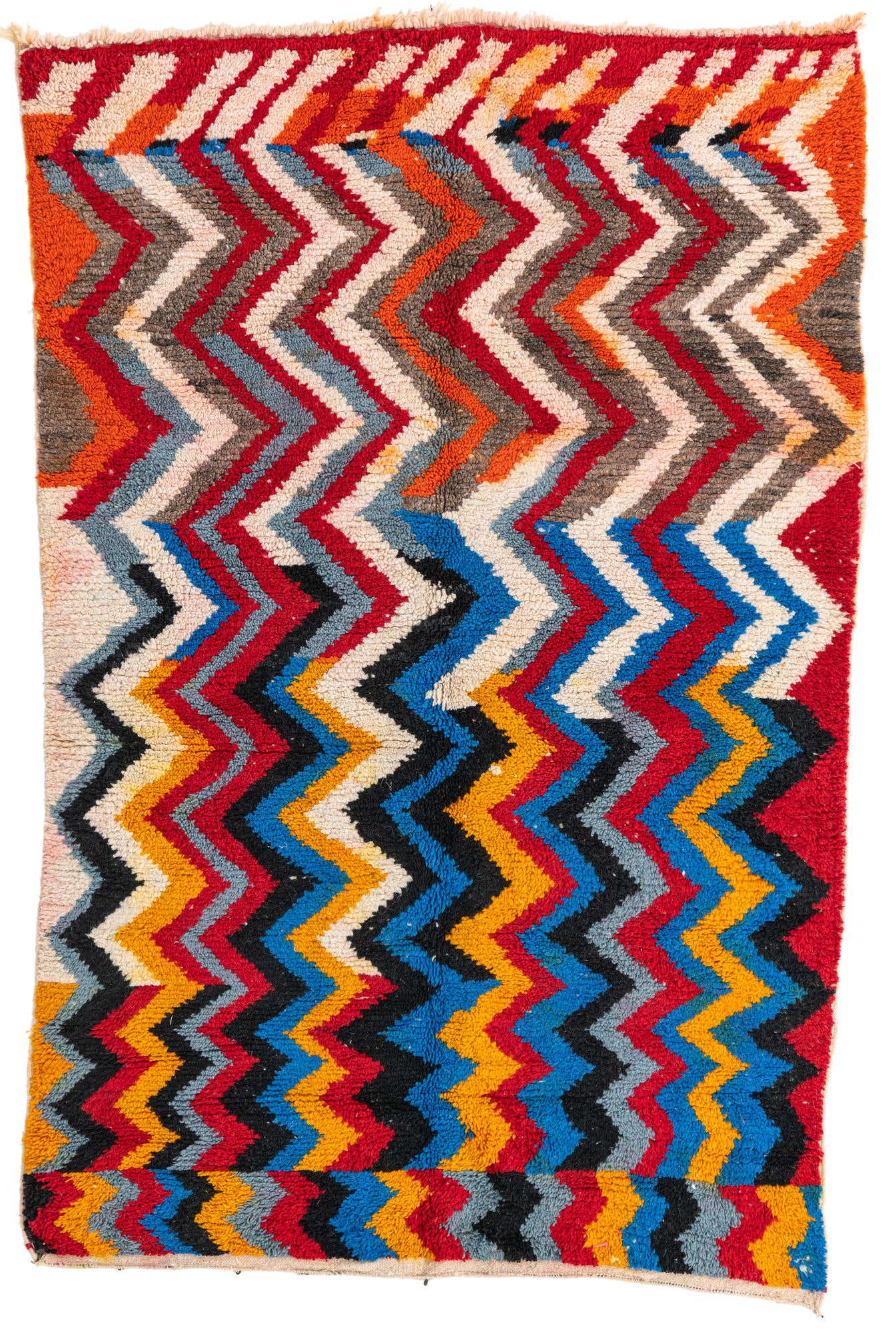 5' 5 x 7' 7 Hand Knotted Moroccan Wool Rug