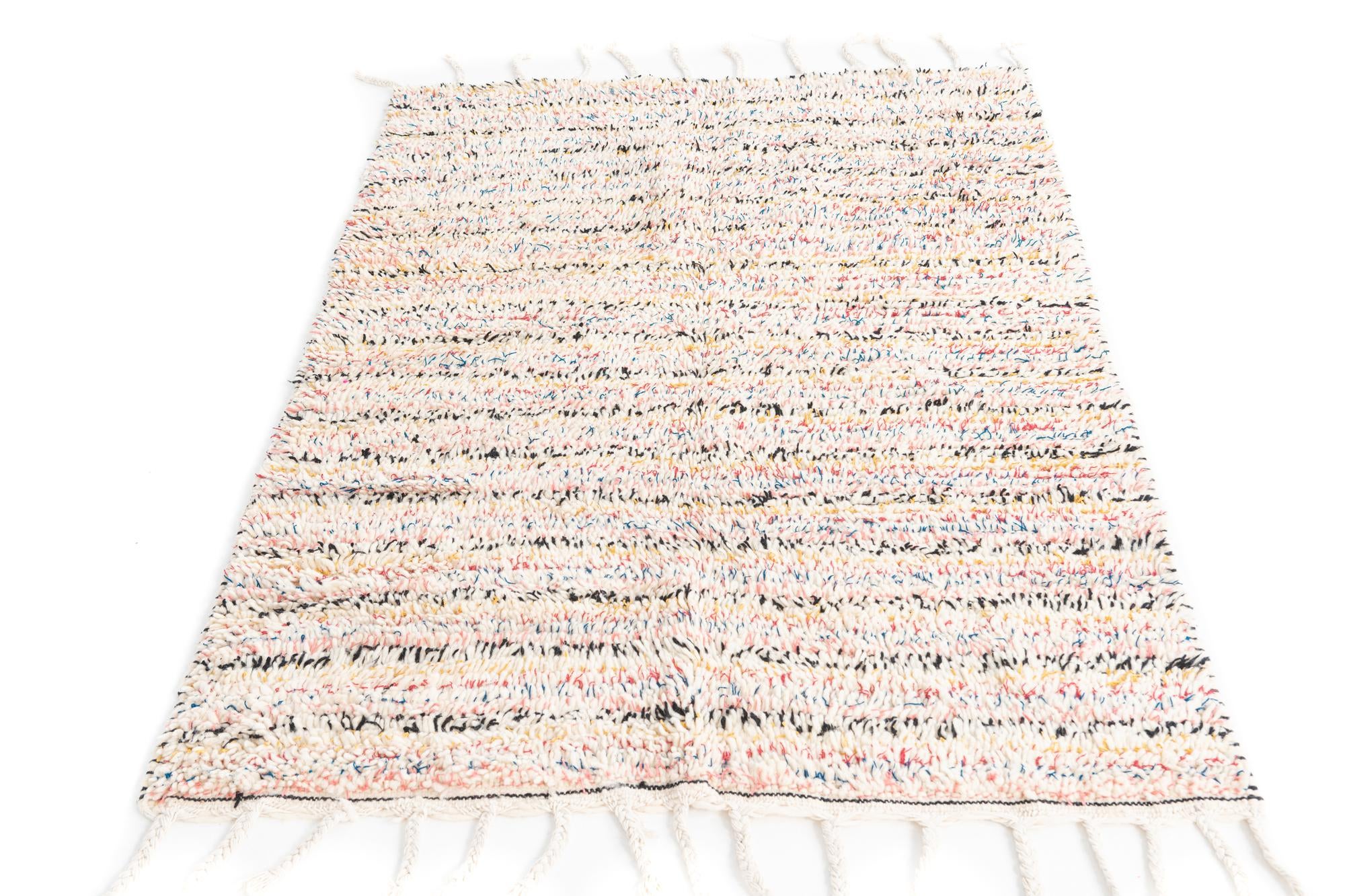 3' 10 x 5' 3 Hand Knotted Moroccan Wool Rug