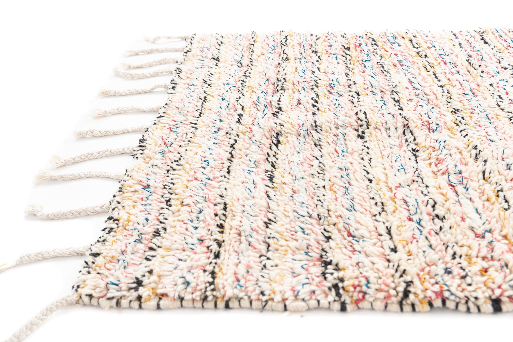 3' 10 x 5' 3 Hand Knotted Moroccan Wool Rug