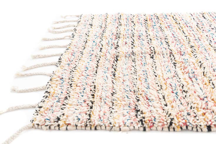 Detail image of 3' 10 x 5' 3 Hand Knotted Moroccan Wool Rug