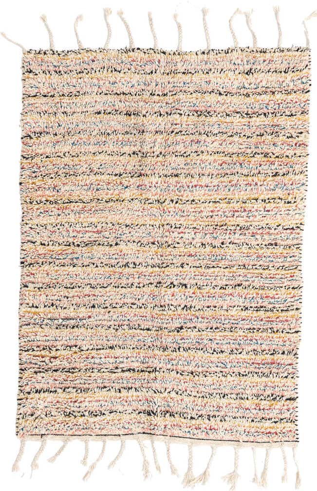 3' 10 x 5' 3 Hand Knotted Moroccan Wool Rug