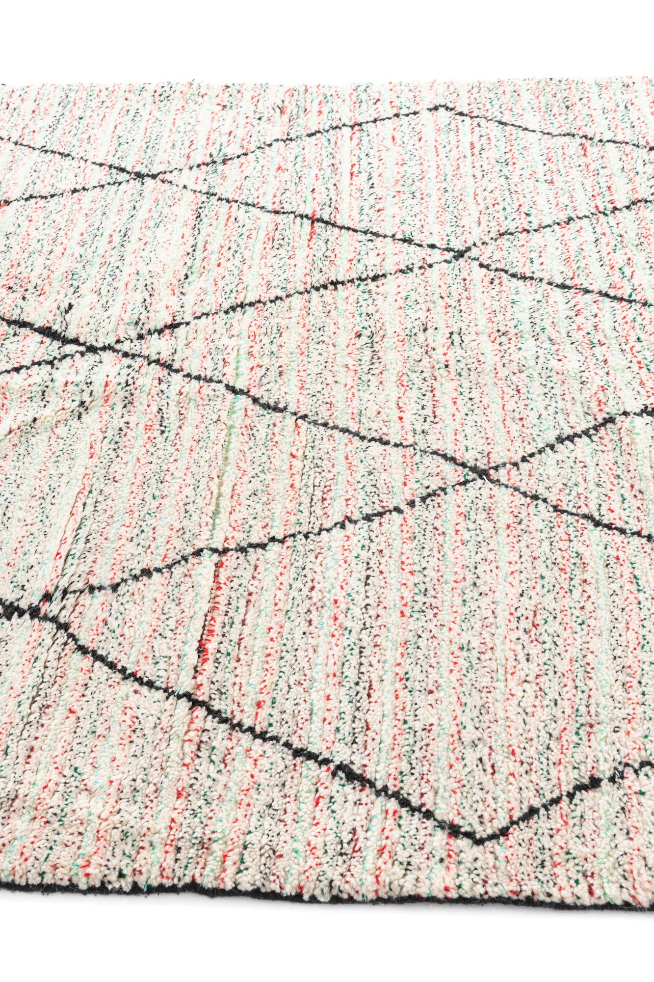 6' 6 x 9' 6 Hand Knotted Moroccan Wool Rug