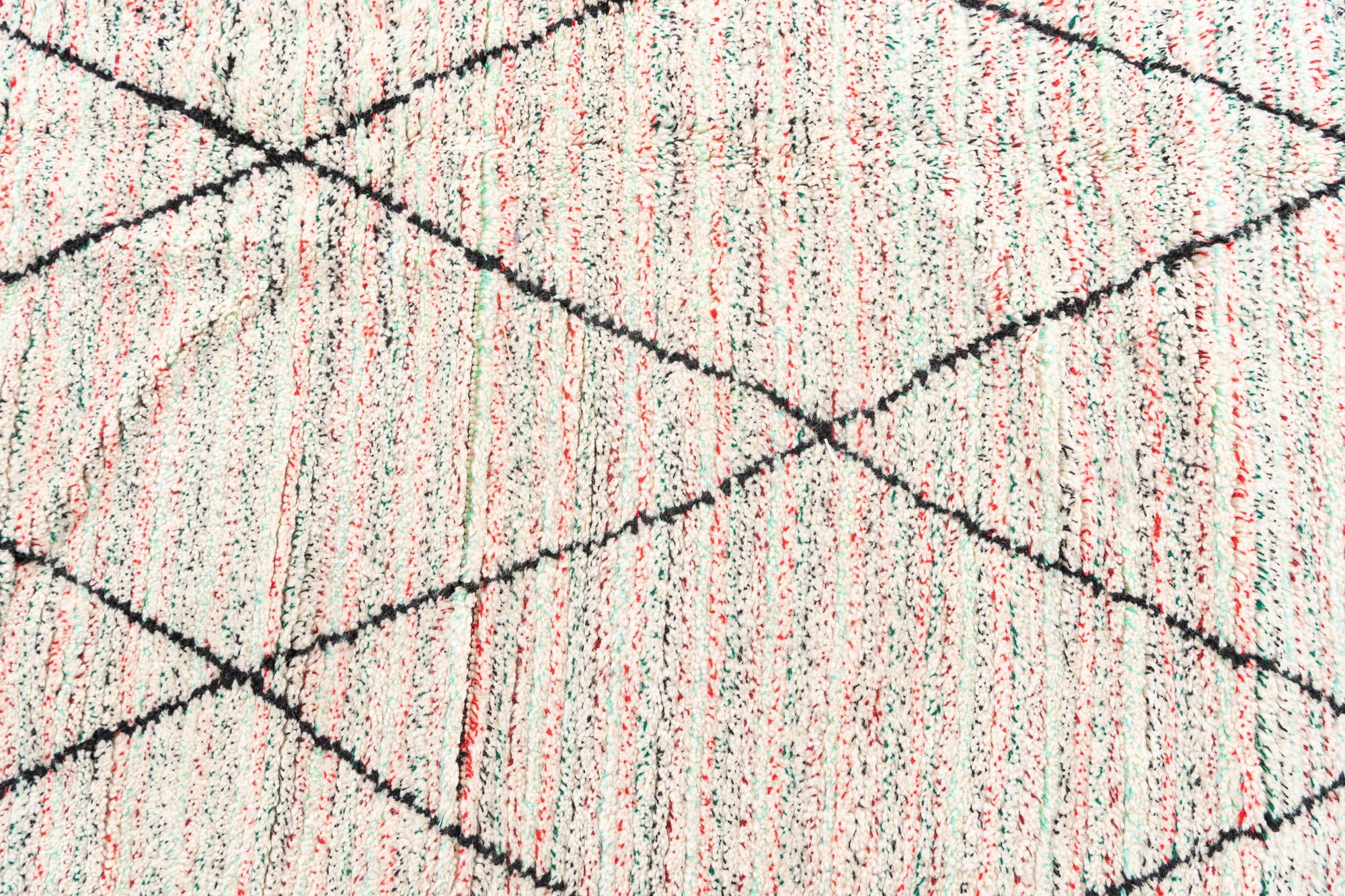 6' 6 x 9' 6 Hand Knotted Moroccan Wool Rug