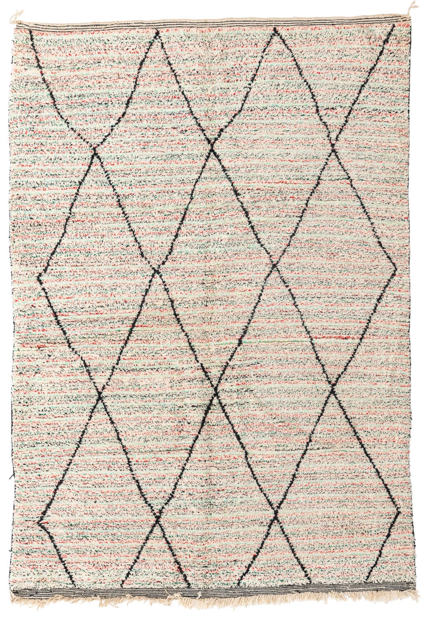 6' 6 x 9' 6 Hand Knotted Moroccan Wool Rug