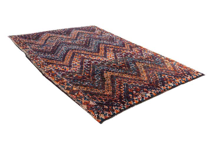 6' x 9' 1 Hand Knotted Moroccan Wool Rug