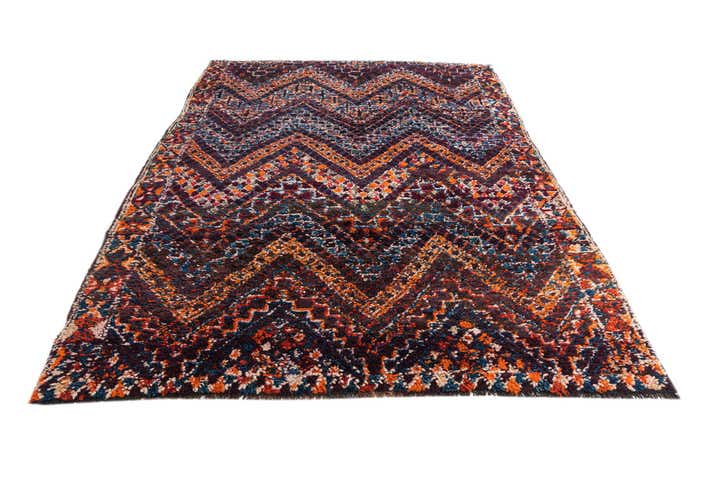 6' x 9' 1 Hand Knotted Moroccan Wool Rug