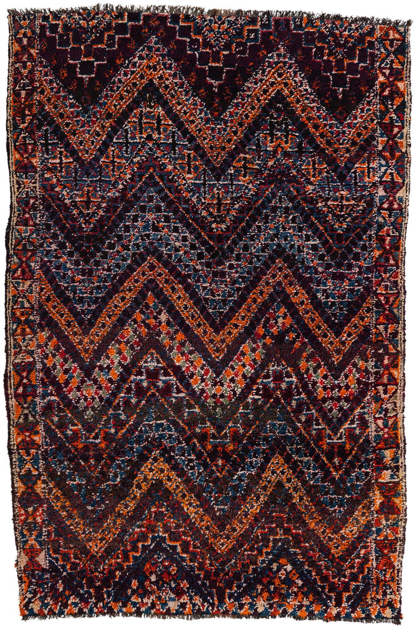 6' x 9' 1 Hand Knotted Moroccan Wool Rug