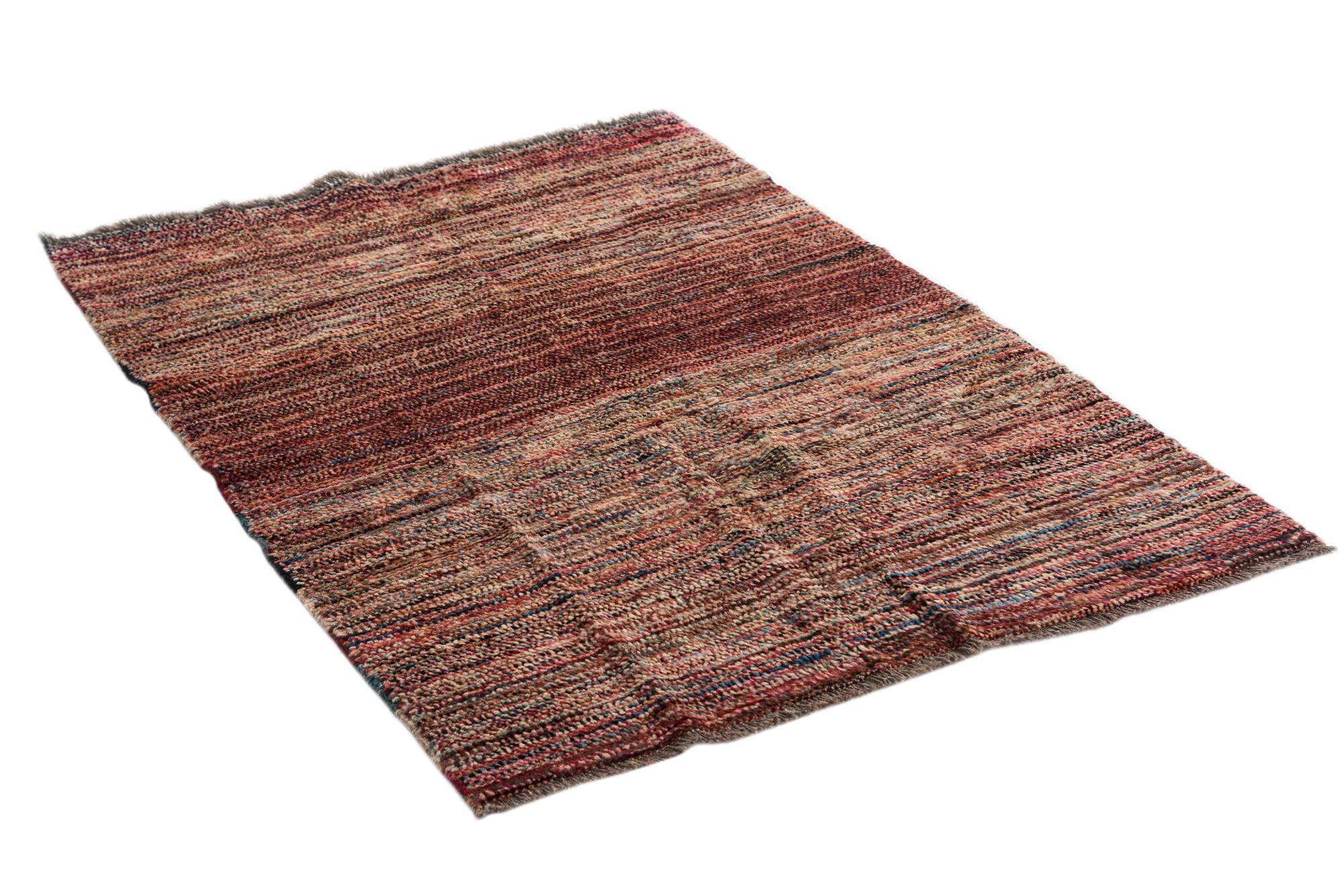 3' 1 x 4' Hand Knotted Moroccan Wool Rug