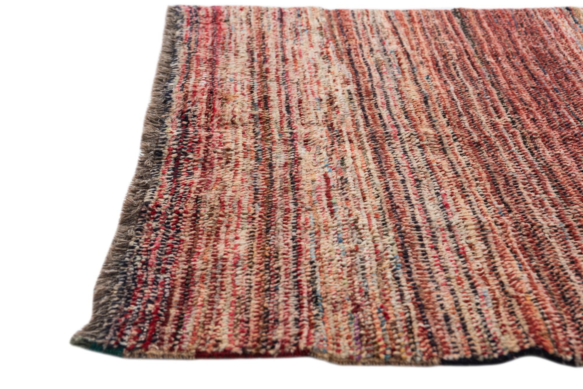 3' 1 x 4' Hand Knotted Moroccan Wool Rug