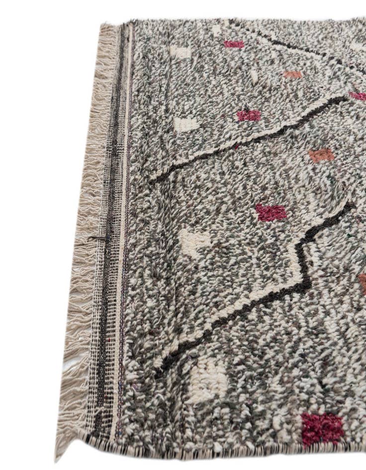 Detail image of 4' 2 x 6' 9  Hand Knotted Moroccan Wool Rug