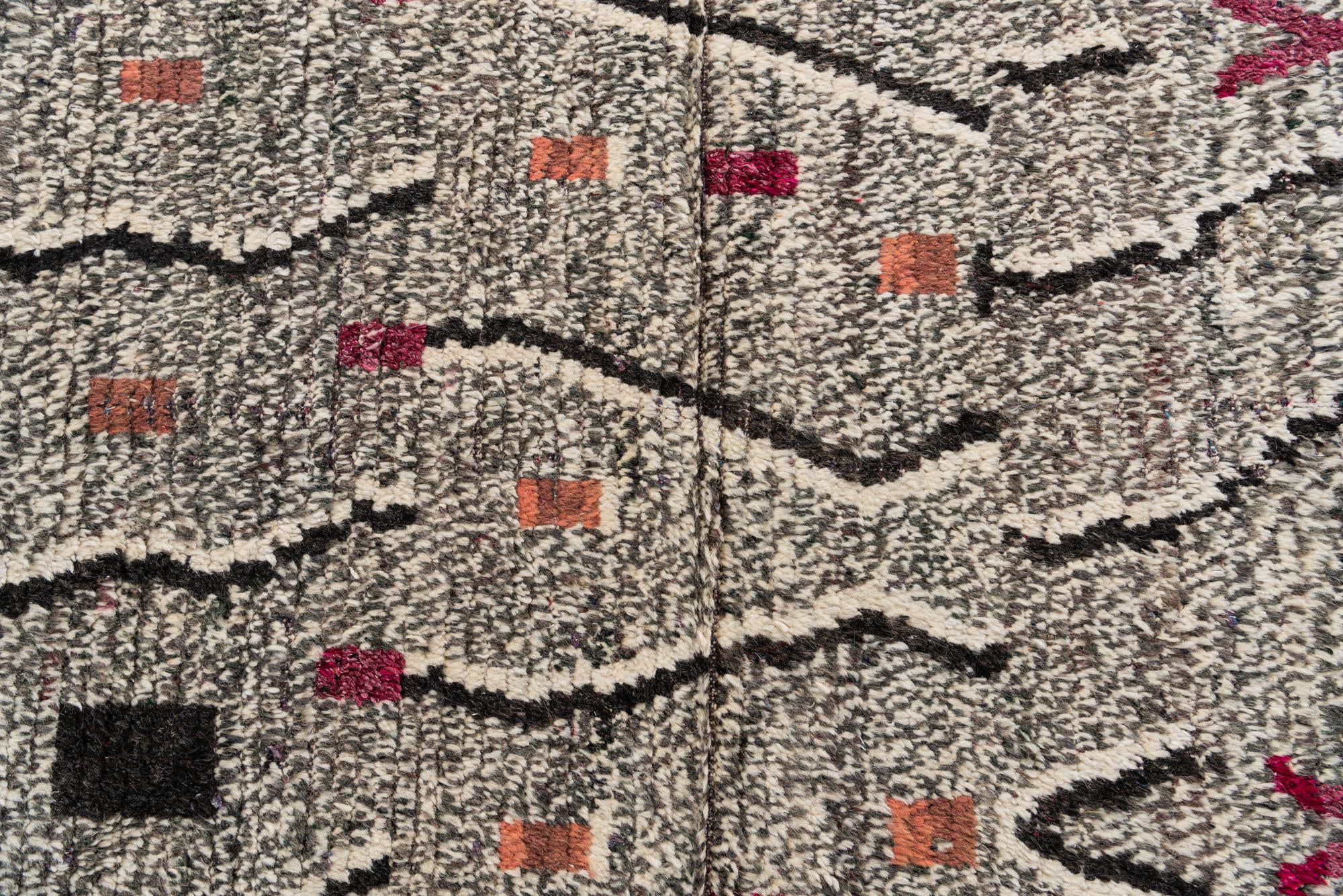 4' x 6' 9 Hand Knotted Moroccan Wool Rug