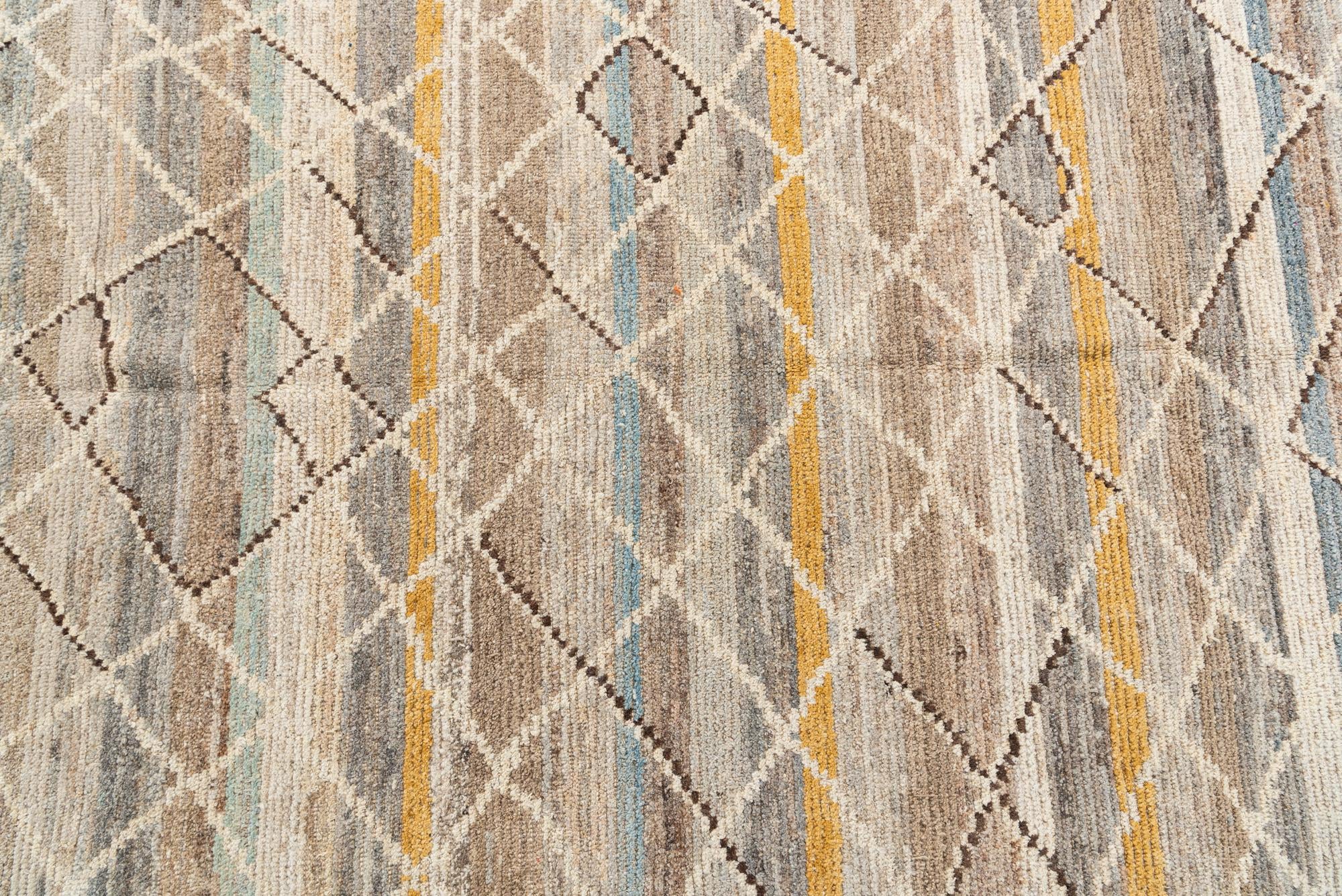 5' 9 x 9' 5 Hand Knotted Moroccan Wool Rug