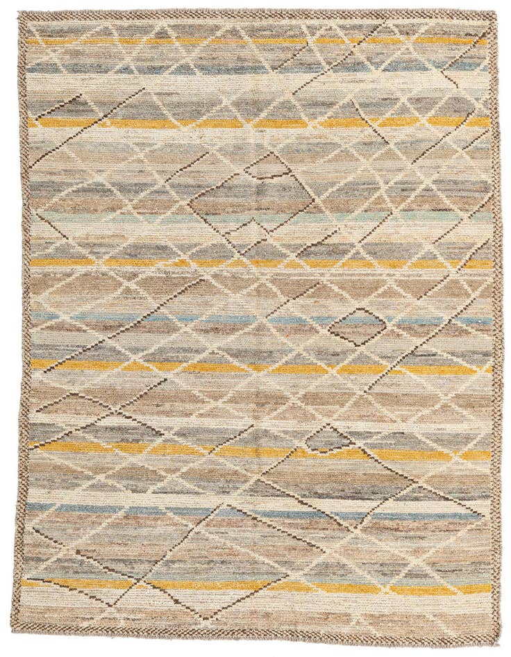 Detail image of 5' 9 x 9' 5 Hand Knotted Moroccan Wool Rug