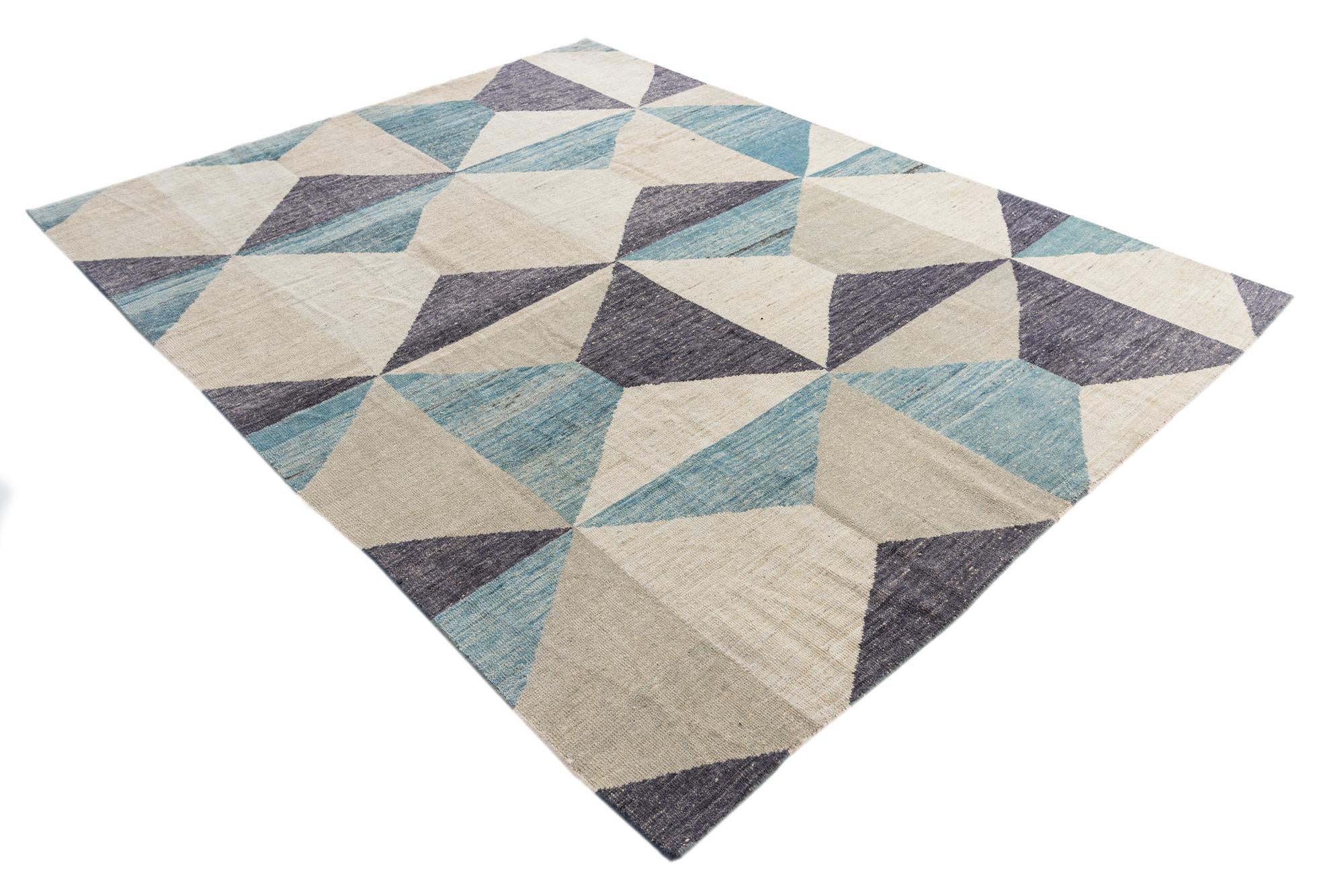 7' 9 x 10' 4 Hand Knotted Moroccan Wool Rug