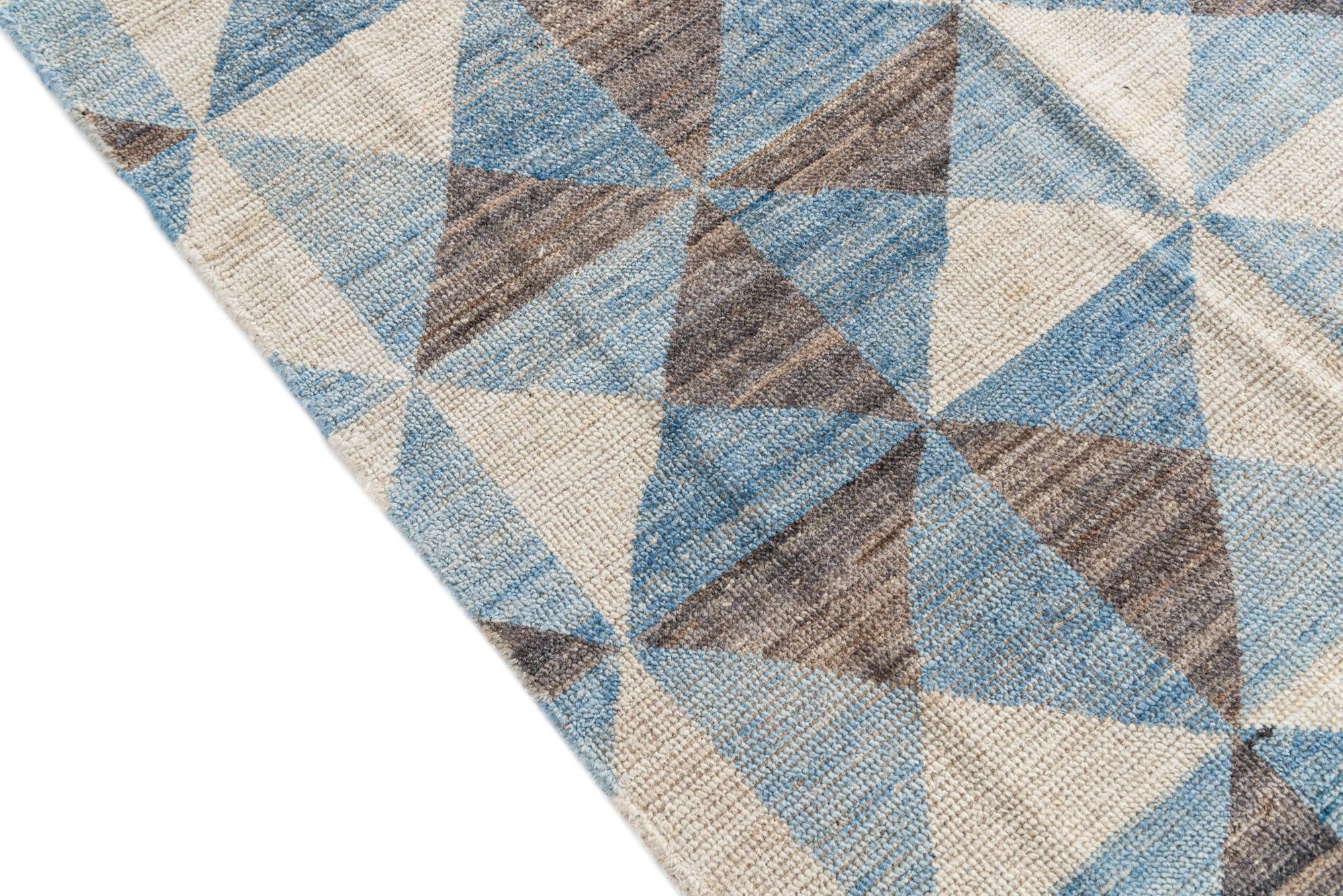 8' 9 x 11' 10 Hand Knotted Moroccan Wool Rug