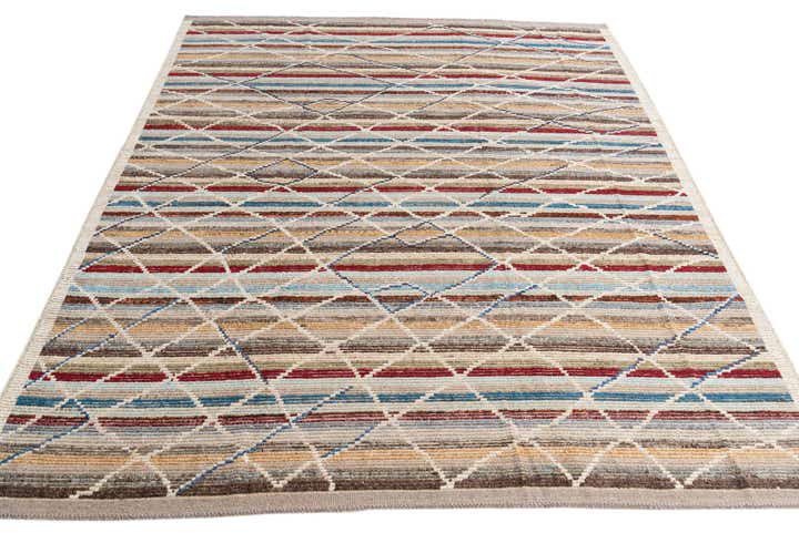 8' 6 x 10' 7 Hand Knotted Moroccan Wool Rug