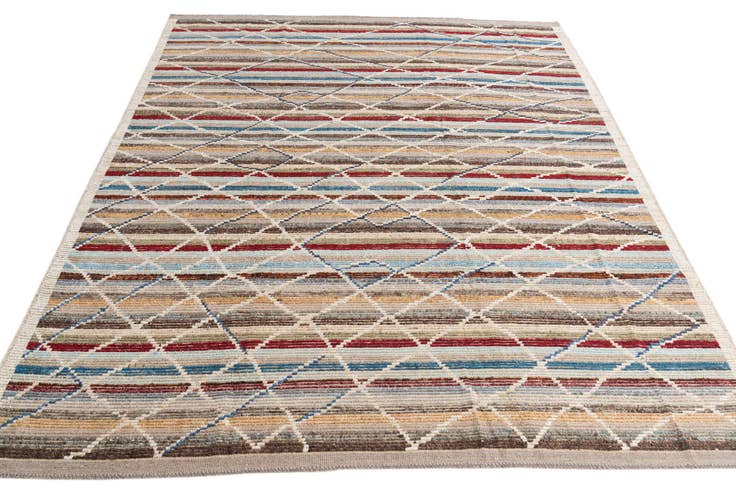 Detail image of 8' 6 x 10' 7 Hand Knotted Moroccan Wool Rug