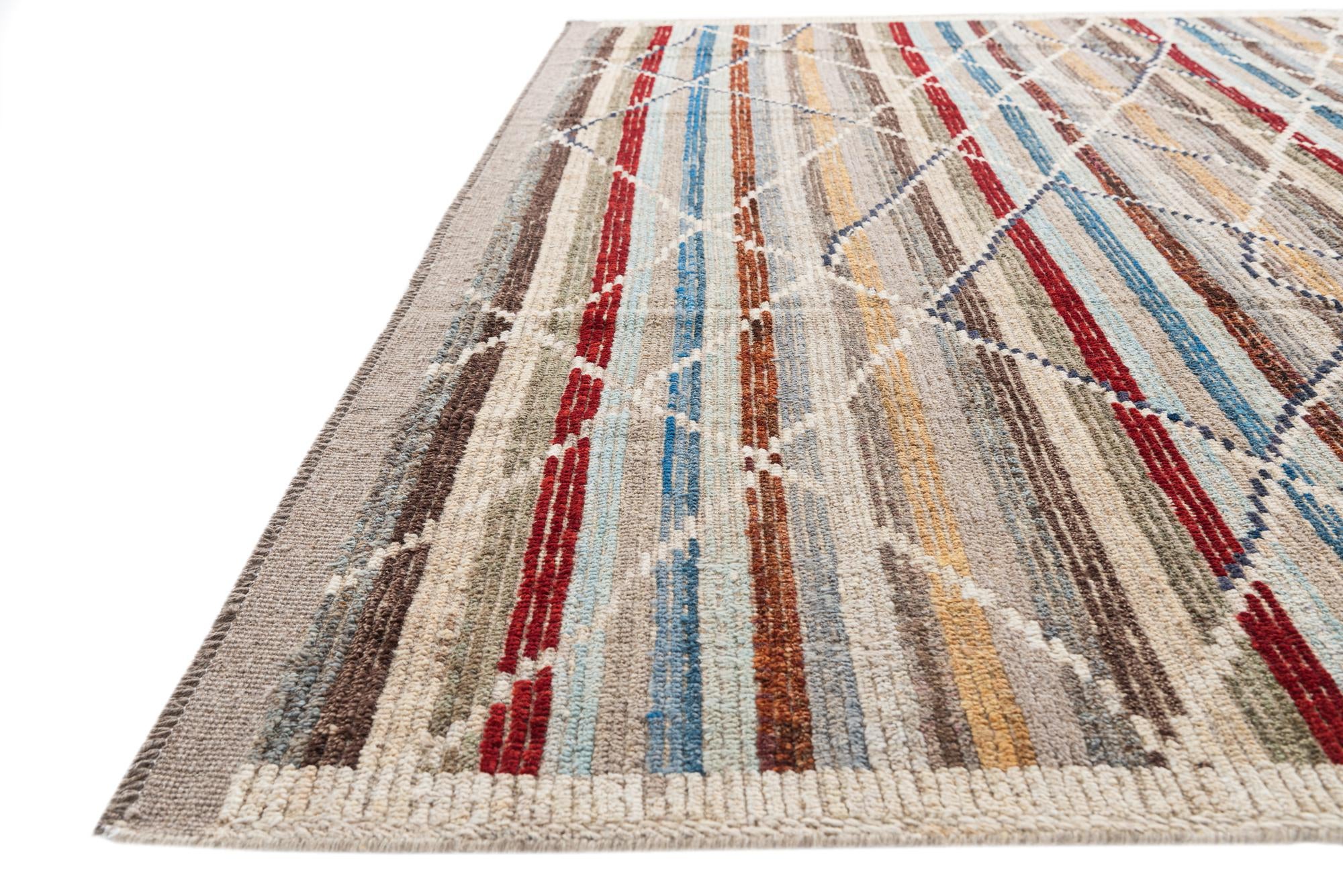 8' 6 x 10' 7 Hand Knotted Moroccan Wool Rug