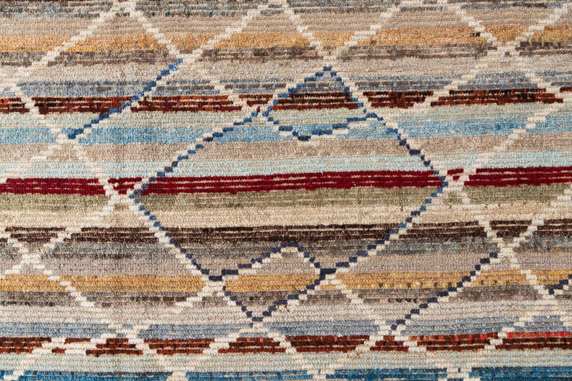 8' 6 x 10' 7 Hand Knotted Moroccan Wool Rug
