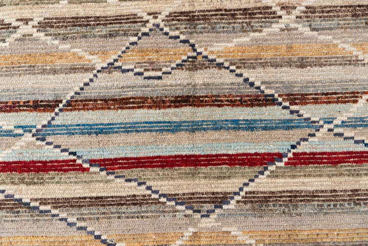 8' 6 x 10' 7 Hand Knotted Moroccan Wool Rug